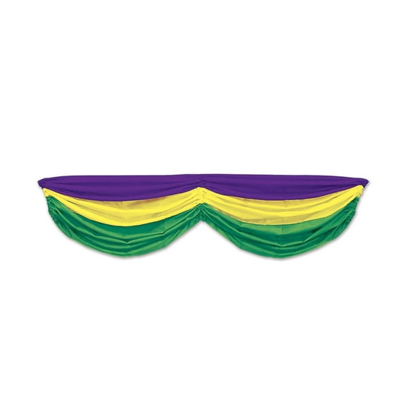 6 Pack Beistle Mardi Gras Fabric Bunting