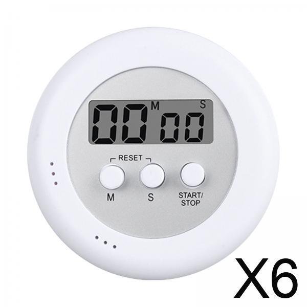 6x Reloj De Cocina Con Temporizador Para Cocinar Huevos, Alarma, Cronómetro Para El Trabajo, Hogar Con Soporte