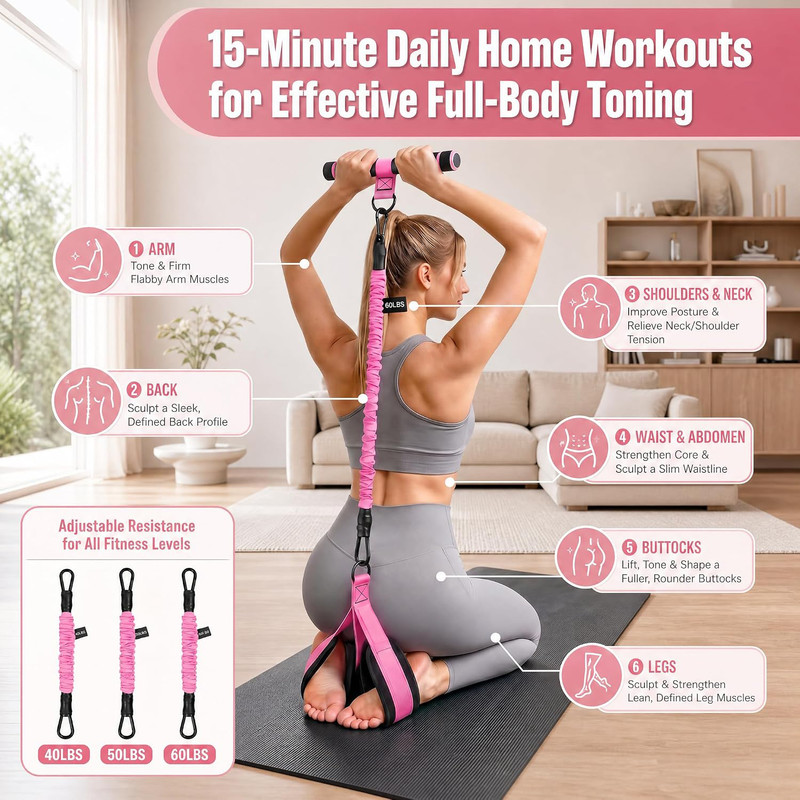 YOOVEE Resistance Bands with Handles, 3-Tube Set photo 2