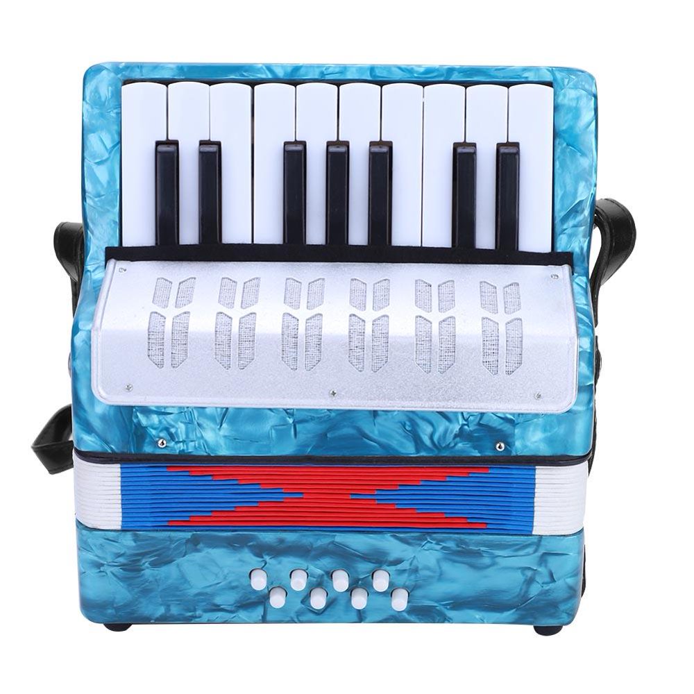 WALFRONT 17 Key 8 Bass Piano Accordion Musical Instrument for Beginners Students, 17 Key