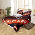 thumbnail image 3 of Erosebridal Football Duvet Cover American Football Sports Decor Bedding Set Queen, 3D Ball Games Comforter Cover Teens Bedroom, Navy Blue and Terra Cotta (Chicago), 3 of 6