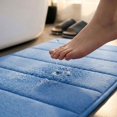 thumbnail image 7 of Bathroom Rug Mat, Absorbent Non-slip, 15.7 x 23.6 Inch Blue Striped Coral Fleece, Have 1 piece, Suitable for Bathroom Shower Floor, 7 of 7