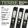 thumbnail image 6 of Terre Products, 3 Pack Mulching Lawn Mower Blades, 46 Inch Deck, Compatible with Cub Cadet, MTD, Replacement for 172-7926, 742-0611, 742-0611A, 742-4125, 742-04125, 742-0644, 942-04125, 942-0644, 6 of 7