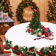 thumbnail image 4 of Round Christmas Tablecloth, Round Outdoor Christmas Table Cloth 60 Inch, Xmas Winter Holiday Banquet Tablecloth Flower Decorations Christmas Table Decor Indoor for Home, 4 of 5