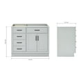 thumbnail image 3 of Ariel Hepburn 42 In. Right Offset Single Sink Base Cabinet In Grey, 3 of 10