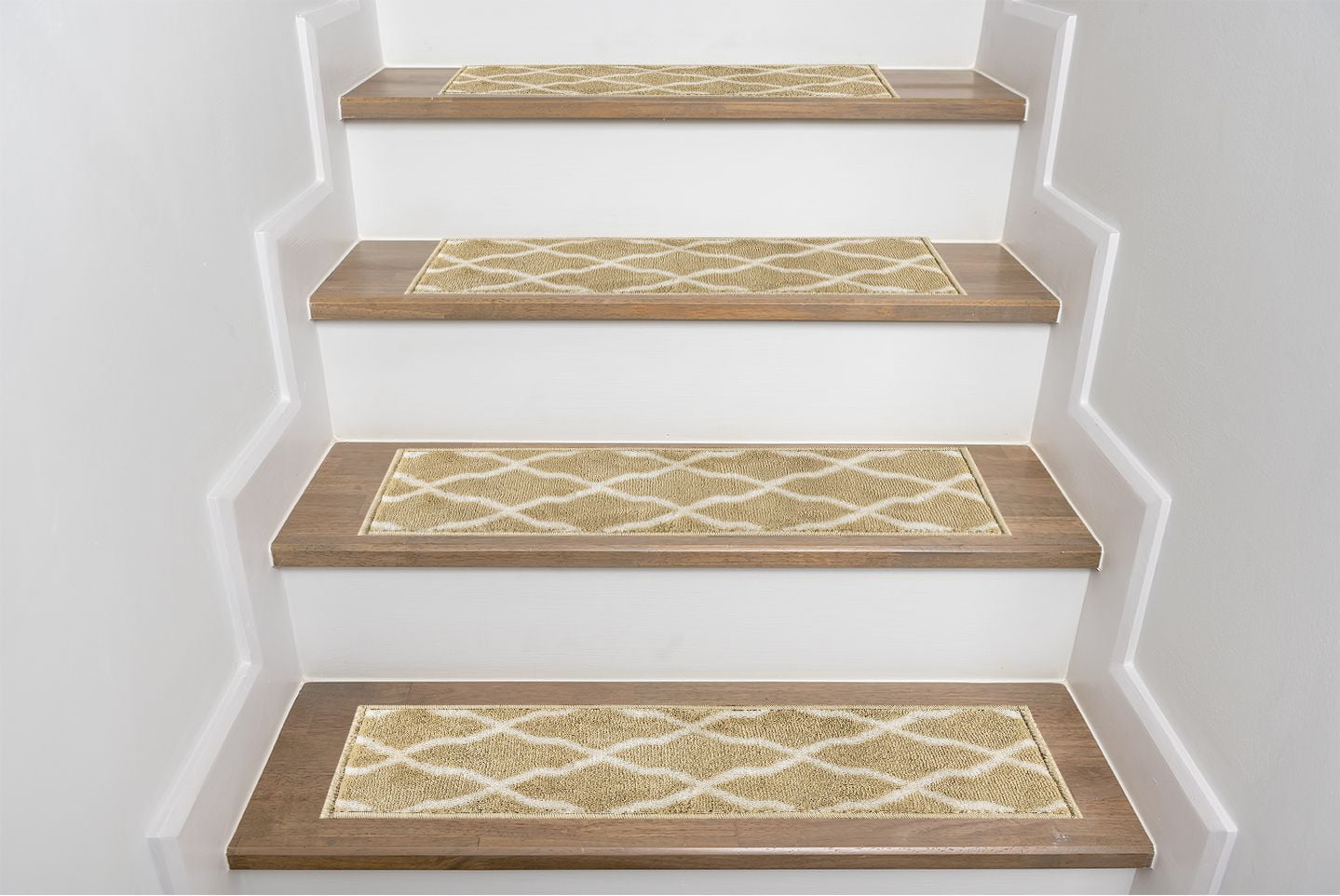 NonSlip Carpet Stair Treads, Pack of 13, Stair Treads, Beige Stair
