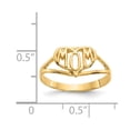 thumbnail image 3 of 14K Yellow Gold Ring Band Themed Polished Mom Heart, Size 9, 3 of 5