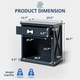 thumbnail image 5 of Royalcraft Vintage Small Storage Cabinet With LED Light, Hidden Cat Litter Box - Blue, 5 of 8