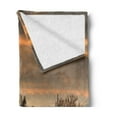 thumbnail image 2 of Saguaro Soft Flannel Fleece Blanket, Dramatic Shady Desert View with a Storm Cloud Approaching Western Arizona Photo, Cozy Plush for Indoor and Outdoor Use, 60" x 80", Orange Green, by Ambesonne, 2 of 5