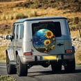 thumbnail image 5 of Naloa Vintage Starry Sky Sunflower PVC Leather Spare Tire Wheel Cover for Car Truck SUV Camper Trailer Universal Fit many size14 inch, 5 of 6