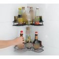 thumbnail image 2 of Happon - Estante de ducha esquinero colgante para baño (1 unidad), cesta de metal, soporte para champú, montaje en pared (negro), 2 of 6