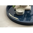 thumbnail image 3 of Kate And Laurel Lipton Modern Round Ottoman Tray, 22 Inch Diameter, Navy and Gold, Decorative Circle Coffee Table Tray for Living Room Decor or Large Serving Tray, 3 of 9