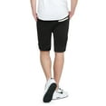 thumbnail image 2 of Ma Croix Mens Jogger Shorts Slim Fit Biker Fleece Zipper Accent Designs, 2 of 6