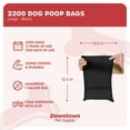 thumbnail image 3 of Downtown Pet Supply Dog Poop Bags with Free Poop Bag Holder, Black, 2200 Ct, 3 of 9