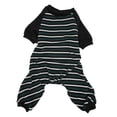 thumbnail image 1 of Pijama de rayas para perro, suave, elástico, de moda, de 4 patas, para gatos y perros, con rayas verdes y blancas, talla M, 1 of 14