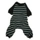 thumbnail image 1 of Pijama de rayas para perro, suave, elástico y moderno, de 4 patas, para gatos y perros, con rayas verdes y blancas, talla L, 1 of 14