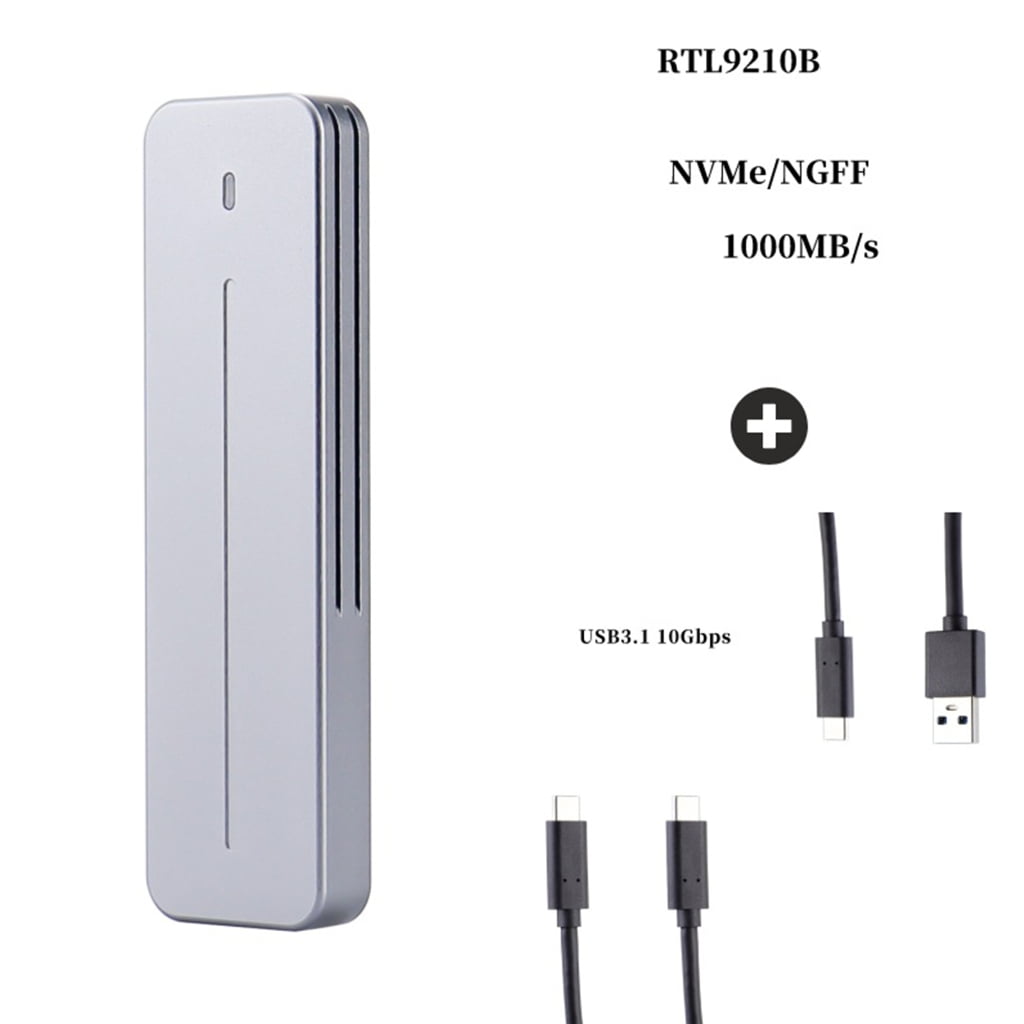 RTL9210B Dual-protocol M.2 NVMe/ SSD Case Hard Drive Disk Cover 10Gbps Storage Box for 2280/2260/2242/2230