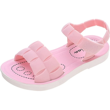 

Toddler Girls Sandals Soft Sole Rubber Sandals Hook Loop Non-Slip Shoes Summer Beach for Little Kid/Big Kid