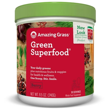 Amazing Grass Green Superfood Powder, Berry, 30 Servings