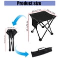 thumbnail image 3 of BTideas Taburete Portátil para Acampar, Pequeño Reposapiés Plegable para Exteriores, con Bolsillo Lateral y Bolsa de Transporte, Negro, 3 of 7