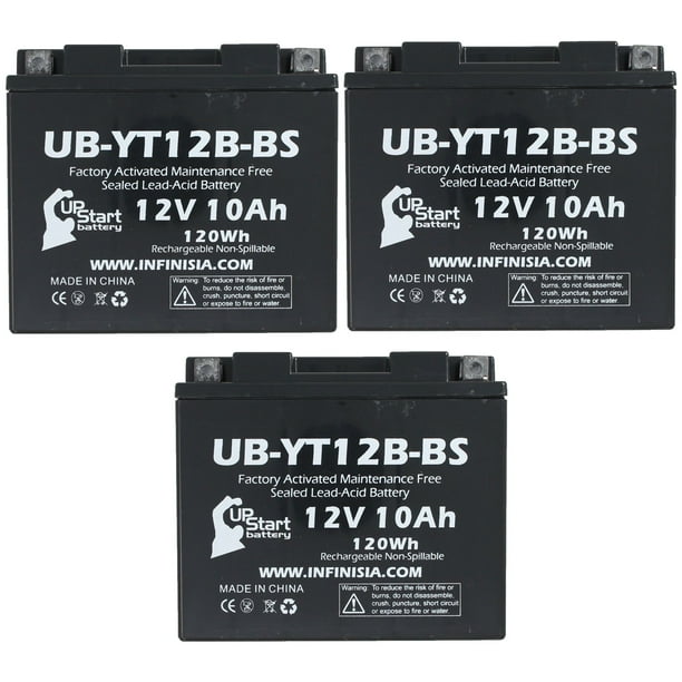 3 Pack Ub Yt12b Bs Battery Replacement For 13 Ducati Street Fighter 848 Cc Motorcycle Factory Activated Maintenance Free Motorcycle Battery 12v 10ah Upstart Battery Brand Walmart Com Walmart Com
