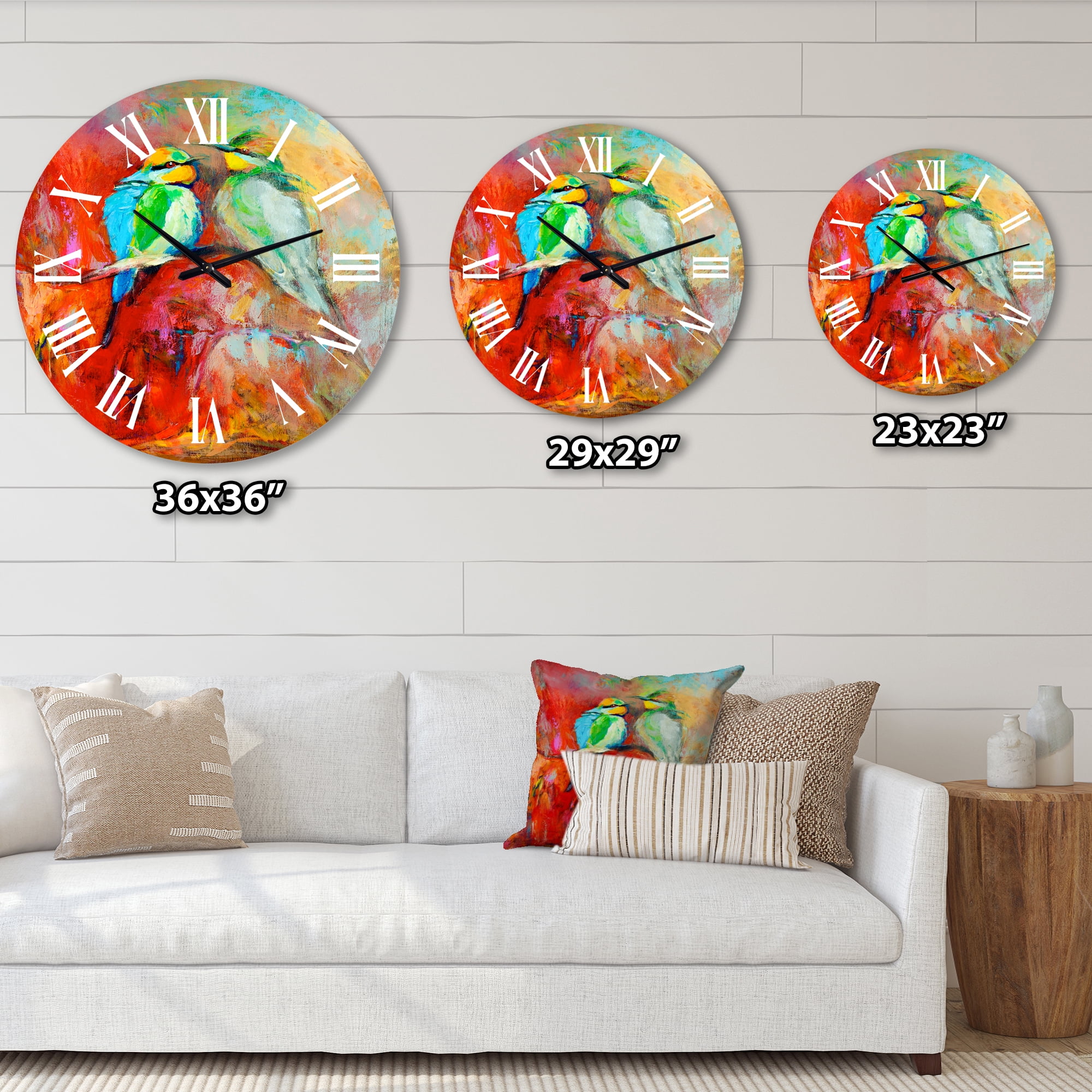 Designart 1 in Quartz Coastal Wall Clock