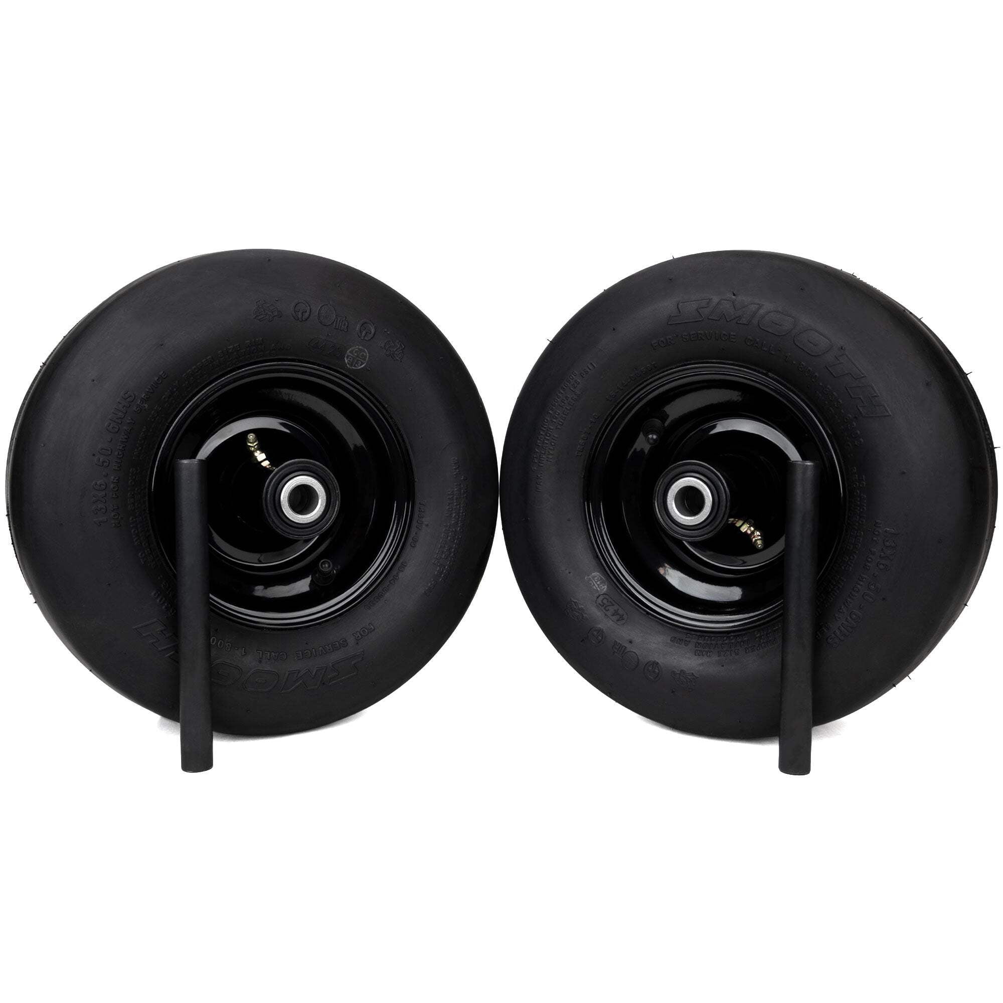 2) Pneumatic Tire Assemblies 13x6.50-6 Fits Kubota Z700 Series