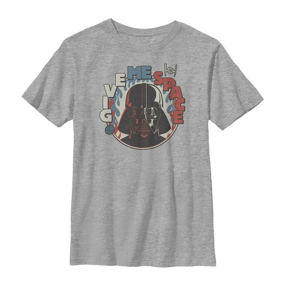 Boy's Star Wars Give Me Space Darth Vader Circle  Graphic Tee Athletic Heather Medium