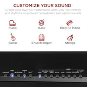 Best Choice Products 88-Key Full Size Digital Piano for All Player Levels w/ Semi-Weighted Keys, Stand, Pedal - Black