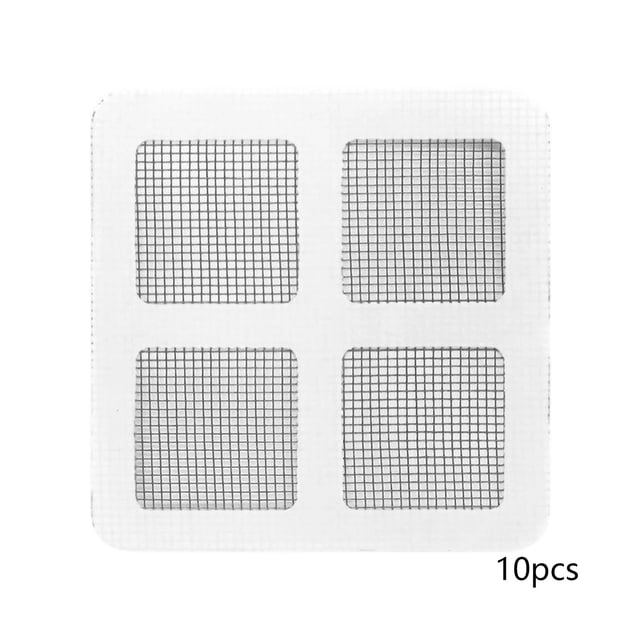 Filtro adhesivo desechable para desagüe de fregadero de cocina y baño, paquete de 10 unidades. Atrapa pelos, evita obstrucciones, protector de tuberías, parche de malla plástica, tapón de residuos
