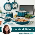 thumbnail image 4 of Rachael Ray Create Delicious 13 Piece Aluminum Nonstick Pots and Pans, Teal Shimmer, 4 of 11