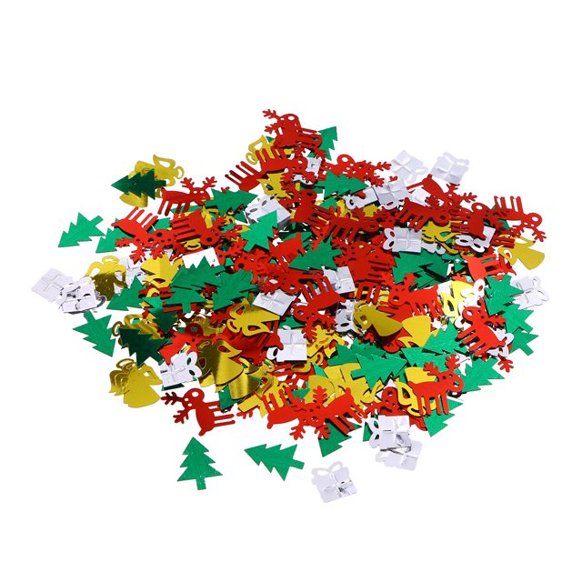 Confeti navideño con lentejuelas pequeñas y brillantes para decorar fiestas, bodas y cumpleaños, 30 g (patrón variado).
