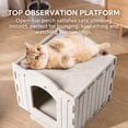 thumbnail image 3 of Felt Cat House for Indoor Cats, Cozy Cat Cave Hideaway Bed, Soft Durable Felt Cat Enclosure, All‑Season Cat Shelter for Resting, Napping and Hiding, Green 38*42*37cm, 3 of 11