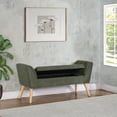 thumbnail image 3 of Castile Storage Bench in Pine Fabric  with Natural Legs, 3 of 11