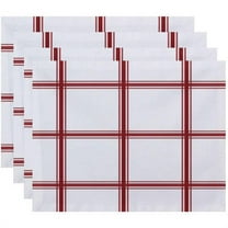 Simply Daisy 18" x 14" Windowpane Plaid Geometric Print Placemat