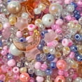 thumbnail image 2 of DIY Moon & Star Jewelry Making Findings Kits Including Glass Beads & Charm Acrylic Beads Pink 4mm Hole: 1.5mm DIY, 2 of 2