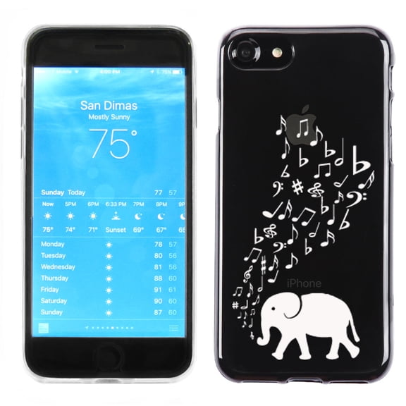 One Tough Shield ® Slim-Fit Premium Transparent TPU Phone Case for Apple iPhone 7 - White Elephant Music