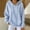Blue, variant on FDGIU Women's Color Block Striped Drawstring Hoodie, V Neck Long Sleeve Loose Patchwork Stripe Sweatshirt with Front Kangaroo Pocket for 2026 Spring Summer Daily Lounge Layering