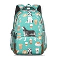 thumbnail image 2 of Husky and Coffee Backpack for School,Cute School Bag,Schoolbag with Adjustable Shoulder Straps & Padded Back,16.9 Inch, 2 of 5