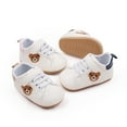thumbnail image 4 of Huhudde Antislip PU Leather Shoes Cute Bear Baby Shoes for 0-18 Month Newborns, 4 of 17