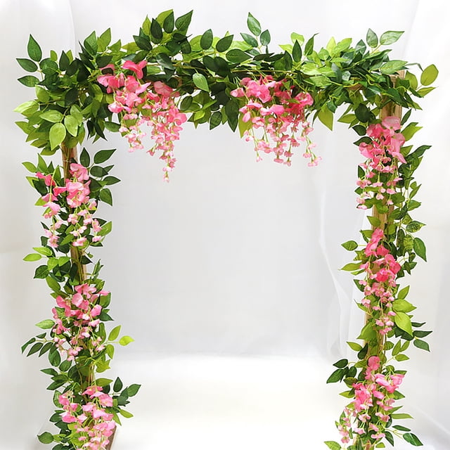 EGNMCR Room Decor Home Decor 4PC Simulation Wisteria Flower Home Decoration Plant Decoration Simulation/ plant/ strip