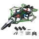 thumbnail image 2 of Avión RC de ala fija con luces LED, juguete de acrobacias, planeador de control remoto Batería verde 3, 2 of 9