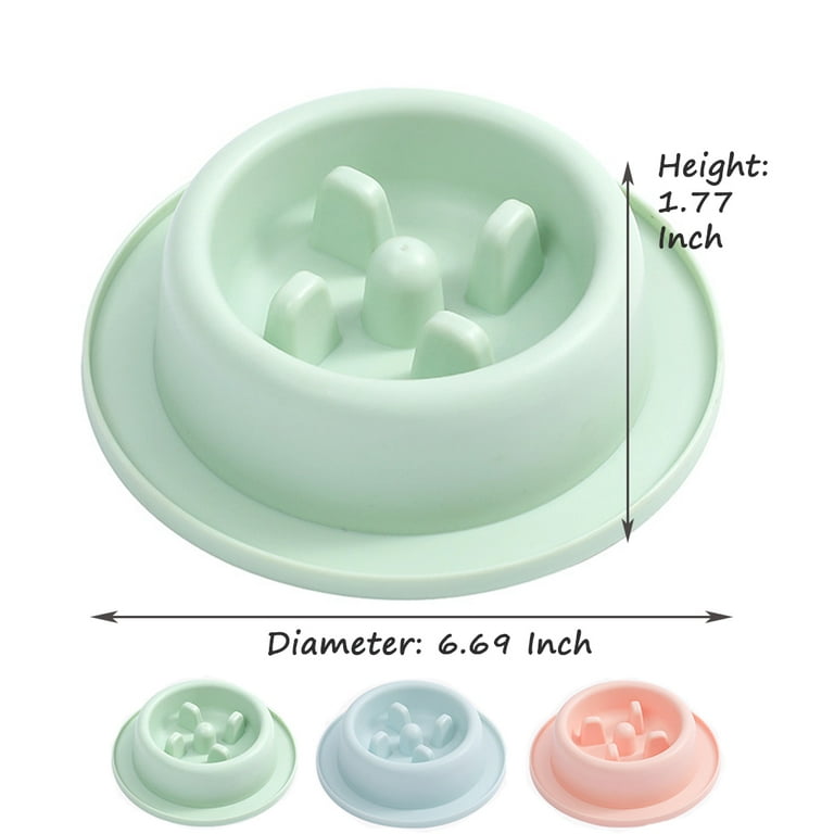 Green slow top feeder for dogs