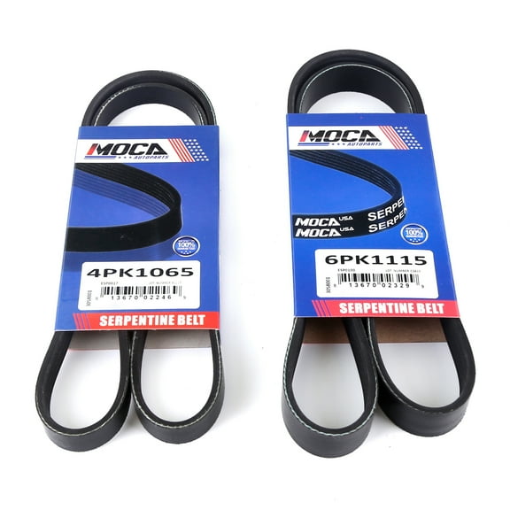 MOCA AUTOPARTS EPDM Serpentine Belt Set Fit for 1994-1997 Honda Accord & 1997 Acura CL 2.2L