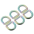 thumbnail image 1 of Unique Bargains Metal D Ring 16mm Zinc Alloy Electroplated Colorful 6 Pack, 1 of 5