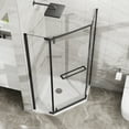 thumbnail image 5 of Frameless Shower Door, 36 in.D x 36 in.W x 72 in.H Corner Shower Enclosure with Clear SGCC Tempered Glass Pivot Shower Door in Matte Black Finish, 5 of 7