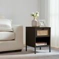 thumbnail image 2 of Virtu Nightstand Side Table with Drawer, End Table for Living Room or Bedroom, Black, 2 of 8