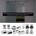 thumbnail image 2 of Modern Stainless Steel Bathroom Shower Glass Sliding Barn Door Hardware Set Accessories, 2 of 8