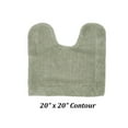 thumbnail image 4 of Better Trends 20" x 20" U-Shape Toilet Rug, 100% Cotton Soft Reversible Tufted Bathroom Rug, Contour Mat, Water Absorbent, Machine Washable, Toilet Base Rug (Dark Sage) Edge Collection, 4 of 6