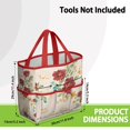 thumbnail image 3 of Garden Tool Bag,Pioneer Flower Floral Print Pattern Garden Tool Organizer,Garden Gifts,Waterproof Multi-Pocket Garden Tool Storage 11.8x5.5x11.4 Inch(Tools NOT Included), 3 of 6
